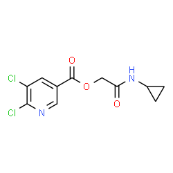 ChemSpider 2D Image | 2-(Cyclopropylamino)-2-oxoethyl 5,6-dichloronicotinate | C11H10Cl2N2O3