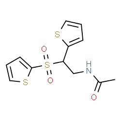 ChemSpider 2D Image | N-[2-(2-Thienyl)-2-(2-thienylsulfonyl)ethyl]acetamide | C12H13NO3S3