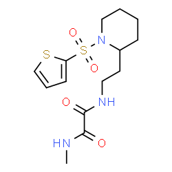 ChemSpider 2D Image | N-Methyl-N'-{2-[1-(2-thienylsulfonyl)-2-piperidinyl]ethyl}ethanediamide | C14H21N3O4S2