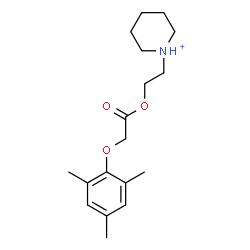 ChemSpider 2D Image | 1-{2-[2-(Mesityloxy)acetoxy]ethyl}piperidinium | C18H28NO3