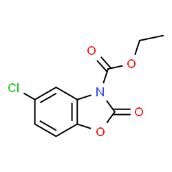 ChemSpider 2D Image | Ethyl 5-chloro-2-oxo-1,3-benzoxazole-3(2H)-carboxylate | C10H8ClNO4