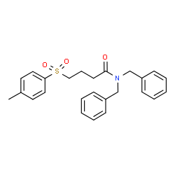 ChemSpider 2D Image | N,N-Dibenzyl-4-[(4-methylphenyl)sulfonyl]butanamide | C25H27NO3S