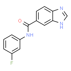 ChemSpider 2D Image | N-(3-Fluorophenyl)-1H-benzimidazole-5-carboxamide | C14H10FN3O