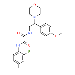 ChemSpider 2D Image | N-(2,4-Difluorophenyl)-N'-[2-(4-methoxyphenyl)-2-(4-morpholinyl)ethyl]ethanediamide | C21H23F2N3O4