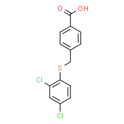 ChemSpider 2D Image | 4-{[(2,4-dichlorophenyl)thio]methyl}benzoic acid | C14H10Cl2O2S