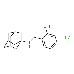 ChemSpider 2D Image | 2-[(Adamantan-1-ylamino)methyl]phenol hydrochloride (1:1) | C17H24ClNO