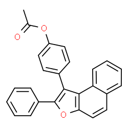 ChemSpider 2D Image | 4-(2-Phenylnaphtho[2,1-b]furan-1-yl)phenyl acetate | C26H18O3