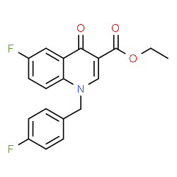 ChemSpider 2D Image | Ethyl 6-fluoro-1-(4-fluorobenzyl)-4-oxo-1,4-dihydro-3-quinolinecarboxylate | C19H15F2NO3