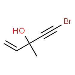 ChemSpider 2D Image | 5-Bromo-3-methyl-1-penten-4-yn-3-ol | C6H7BrO