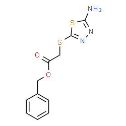 ChemSpider 2D Image | Benzyl [(5-amino-1,3,4-thiadiazol-2-yl)sulfanyl]acetate | C11H11N3O2S2