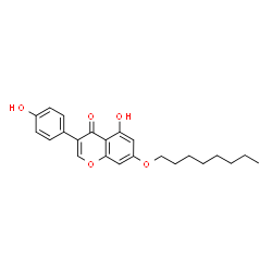 ChemSpider 2D Image | 5-Hydroxy-3-(4-hydroxyphenyl)-7-(octyloxy)-4H-chromen-4-one | C23H26O5