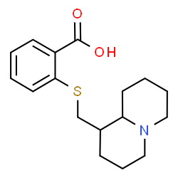 ChemSpider 2D Image | 2-[(octahydro-2H-quinolizin-1-ylmethyl)thio]benzoic acid | C17H23NO2S