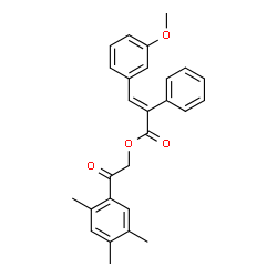 ChemSpider 2D Image | 2-Oxo-2-(2,4,5-trimethylphenyl)ethyl (2E)-3-(3-methoxyphenyl)-2-phenylacrylate | C27H26O4
