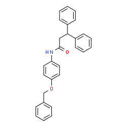ChemSpider 2D Image | N-[4-(Benzyloxy)phenyl]-3,3-diphenylpropanamide | C28H25NO2