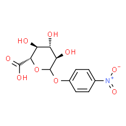 ChemSpider 2D Image | 4-Nitrophenyl D-glucopyranosiduronic acid | C12H13NO9