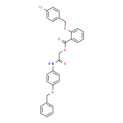 ChemSpider 2D Image | 2-{[4-(Benzyloxy)phenyl]amino}-2-oxoethyl 2-[(4-chlorobenzyl)oxy]benzoate | C29H24ClNO5