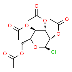 ChemSpider 2D Image | 2,3,4,6-Tetra-O-acetyl-alpha-D-mannopyranosyl chloride | C14H19ClO9