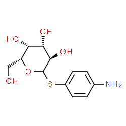 ChemSpider 2D Image | 4-Aminophenyl 1-thio-D-galactopyranoside | C12H17NO5S