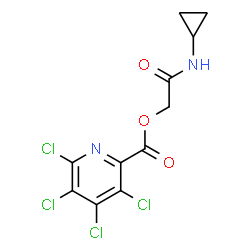 ChemSpider 2D Image | 2-(Cyclopropylamino)-2-oxoethyl 3,4,5,6-tetrachloro-2-pyridinecarboxylate | C11H8Cl4N2O3