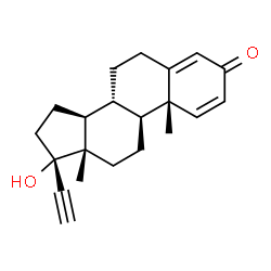 ChemSpider 2D Image | 17-Hydroxypregna-1,4-dien-20-yn-3-one | C21H26O2
