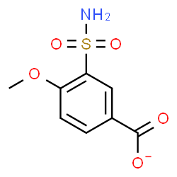 ChemSpider 2D Image | 4-Methoxy-3-sulfamoylbenzoate | C8H8NO5S