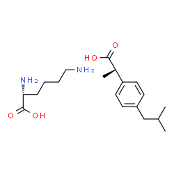 ChemSpider 2D Image | (2S)-2-(4-Isobutylphenyl)propanoic acid - D-lysine (1:1) | C19H32N2O4