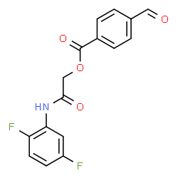ChemSpider 2D Image | 2-[(2,5-Difluorophenyl)amino]-2-oxoethyl 4-formylbenzoate | C16H11F2NO4