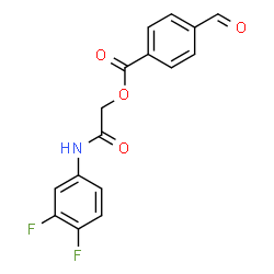 ChemSpider 2D Image | 2-[(3,4-Difluorophenyl)amino]-2-oxoethyl 4-formylbenzoate | C16H11F2NO4