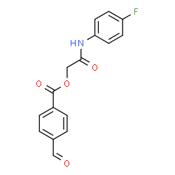 ChemSpider 2D Image | 2-[(4-Fluorophenyl)amino]-2-oxoethyl 4-formylbenzoate | C16H12FNO4