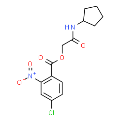 ChemSpider 2D Image | 2-(Cyclopentylamino)-2-oxoethyl 4-chloro-2-nitrobenzoate | C14H15ClN2O5