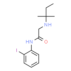 ChemSpider 2D Image | N-(2-Iodophenyl)-N~2~-(2-methyl-2-butanyl)glycinamide | C13H19IN2O