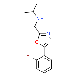 ChemSpider 2D Image | N-{[5-(2-Bromophenyl)-1,3,4-oxadiazol-2-yl]methyl}-2-propanamine | C12H14BrN3O