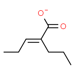 ChemSpider 2D Image | (2E)-2-Propyl-2-pentenoate | C8H13O2