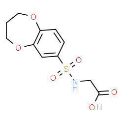 ChemSpider 2D Image | N-(3,4-Dihydro-2H-1,5-benzodioxepin-7-ylsulfonyl)glycine | C11H13NO6S