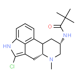 ChemSpider 2D Image | N-[(8alpha,10xi)-2-Chloro-6-methylergolin-8-yl]-2,2-dimethylpropanamide | C20H26ClN3O