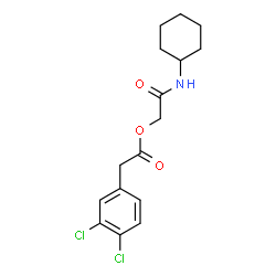 ChemSpider 2D Image | 2-(Cyclohexylamino)-2-oxoethyl (3,4-dichlorophenyl)acetate | C16H19Cl2NO3