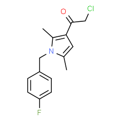 ChemSpider 2D Image | 2-Chloro-1-[1-(4-fluorobenzyl)-2,5-dimethyl-1H-pyrrol-3-yl]ethanone | C15H15ClFNO