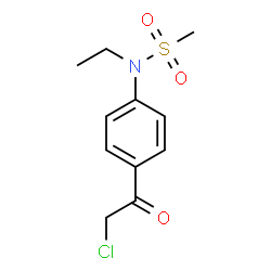 ChemSpider 2D Image | N-[4-(Chloroacetyl)phenyl]-N-ethylmethanesulfonamide | C11H14ClNO3S
