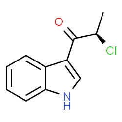 ChemSpider 2D Image | (2R)-2-Chloro-1-(1H-indol-3-yl)-1-propanone | C11H10ClNO