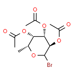 ChemSpider 2D Image | 2,3,4-Tri-O-acetyl-6-deoxy-D-galactopyranosyl bromide | C12H17BrO7