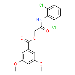 ChemSpider 2D Image | 2-[(2,6-Dichlorophenyl)amino]-2-oxoethyl 3,5-dimethoxybenzoate | C17H15Cl2NO5