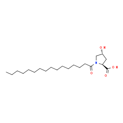 ChemSpider 2D Image | HYDROXYPROLINE PALMITAMIDE | C21H39NO4