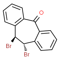 ChemSpider 2D Image | (10S,11S)-10,11-Dibromo-10,11-dihydro-5H-dibenzo[a,d][7]annulen-5-one | C15H10Br2O