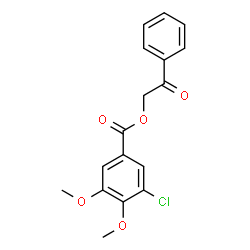 ChemSpider 2D Image | 2-Oxo-2-phenylethyl 3-chloro-4,5-dimethoxybenzoate | C17H15ClO5