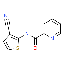 ChemSpider 2D Image | N-(3-Cyano-2-thienyl)-2-pyridinecarboxamide | C11H7N3OS