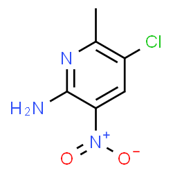 ChemSpider 2D Image | 5-Chloro-6-methyl-3-nitro-2-pyridinamine | C6H6ClN3O2