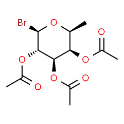 ChemSpider 2D Image | 2,3,4-Tri-O-acetyl-6-deoxy-beta-L-galactopyranosyl bromide | C12H17BrO7