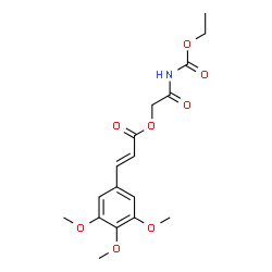 ChemSpider 2D Image | 2-[(Ethoxycarbonyl)amino]-2-oxoethyl (2E)-3-(3,4,5-trimethoxyphenyl)acrylate | C17H21NO8
