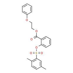 ChemSpider 2D Image | 2-Phenoxyethyl 2-{[(2,5-dimethylphenyl)sulfonyl]oxy}benzoate | C23H22O6S
