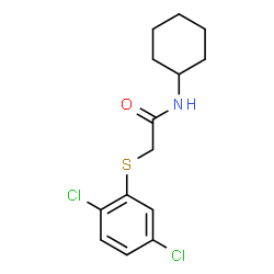 ChemSpider 2D Image | N-Cyclohexyl-2-[(2,5-dichlorophenyl)sulfanyl]acetamide | C14H17Cl2NOS